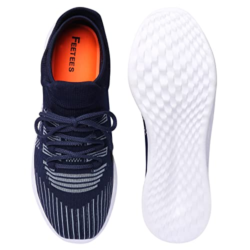 Image of FEETEES Simon Men's Casual Eva Socks Knitted Running Shoes | Color-Light Grey