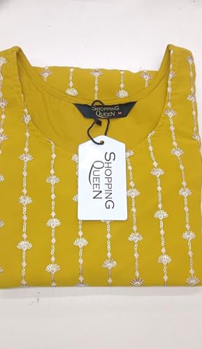Image of SHOPPING QUEEN Women's Georgette Straight Kurta Sharara Set with Dupatta