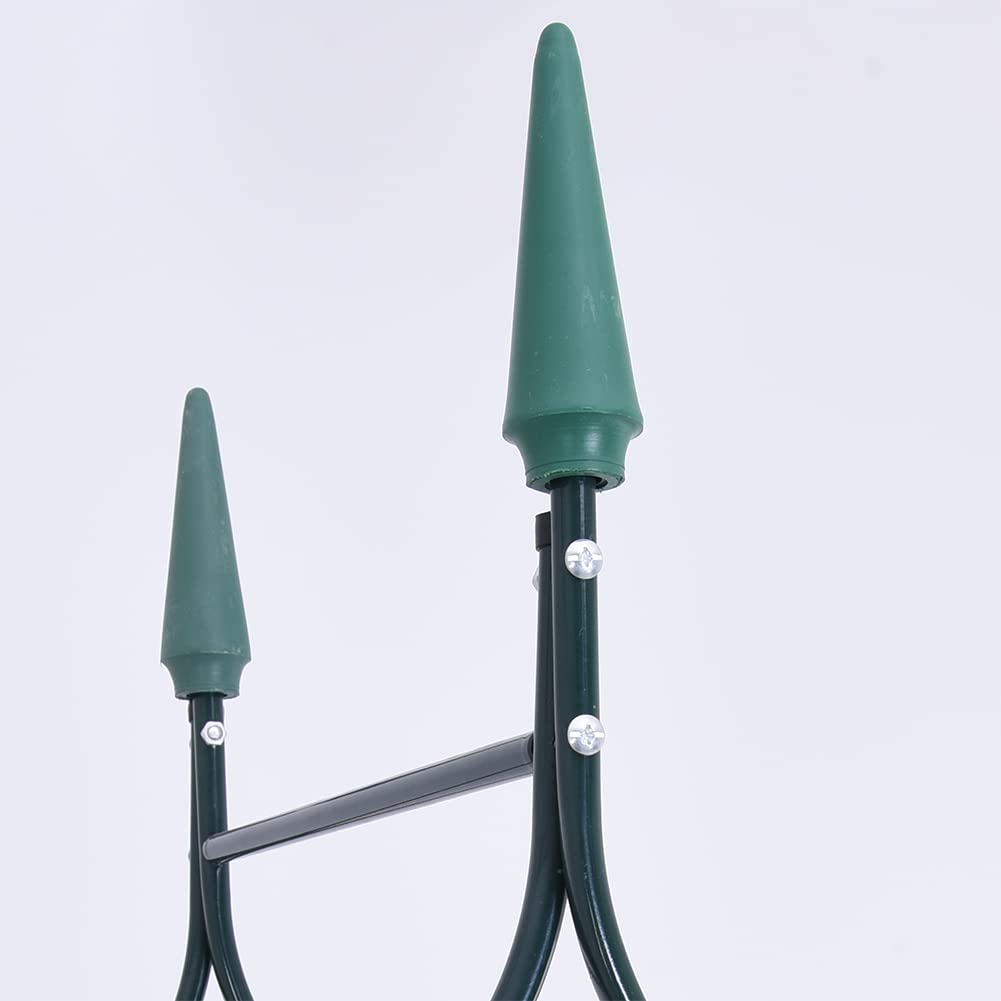 BAKAJI Arco da Giardino Supporto per Rose Piante Rampicanti in Metallo 140-170 x 38 x 240H cm Colore Verde Scuro