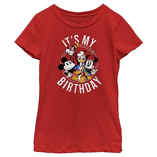 Image of Girl's Mickey & Friends It's My Birthday Group Shot T-Shirt