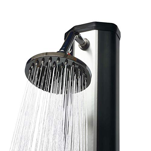Viesta VSS35FS Solardouche, zwart en zilver, met uv-bestendig waterreservoir van 35 liter, met voetenwasbak en… - Image 6