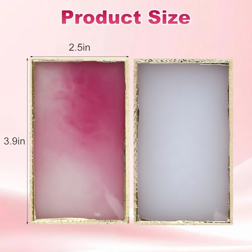 Set 2 Paletas de Resina para Arte de Uñas con Borde Dorado miniatura 2