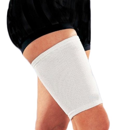 White Elasticated Thigh Support Sleeve