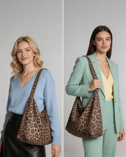 Bolso hombro grande para mujer estilo cebra informal miniatura 5