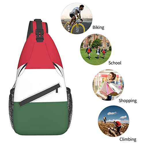Mochila Bandolera Unisex Negra de Moda para Senderismo miniatura 7