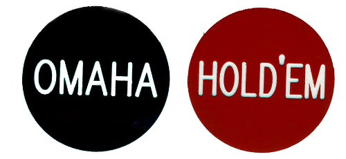 1 Omaha/Hold'em Button 2 INCH Omaha Holdem Poker TOURNAMENTS