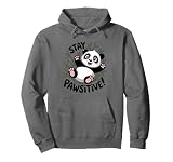 Gráfico de motivación Stay Pawsitive Panda Sudadera con Capucha