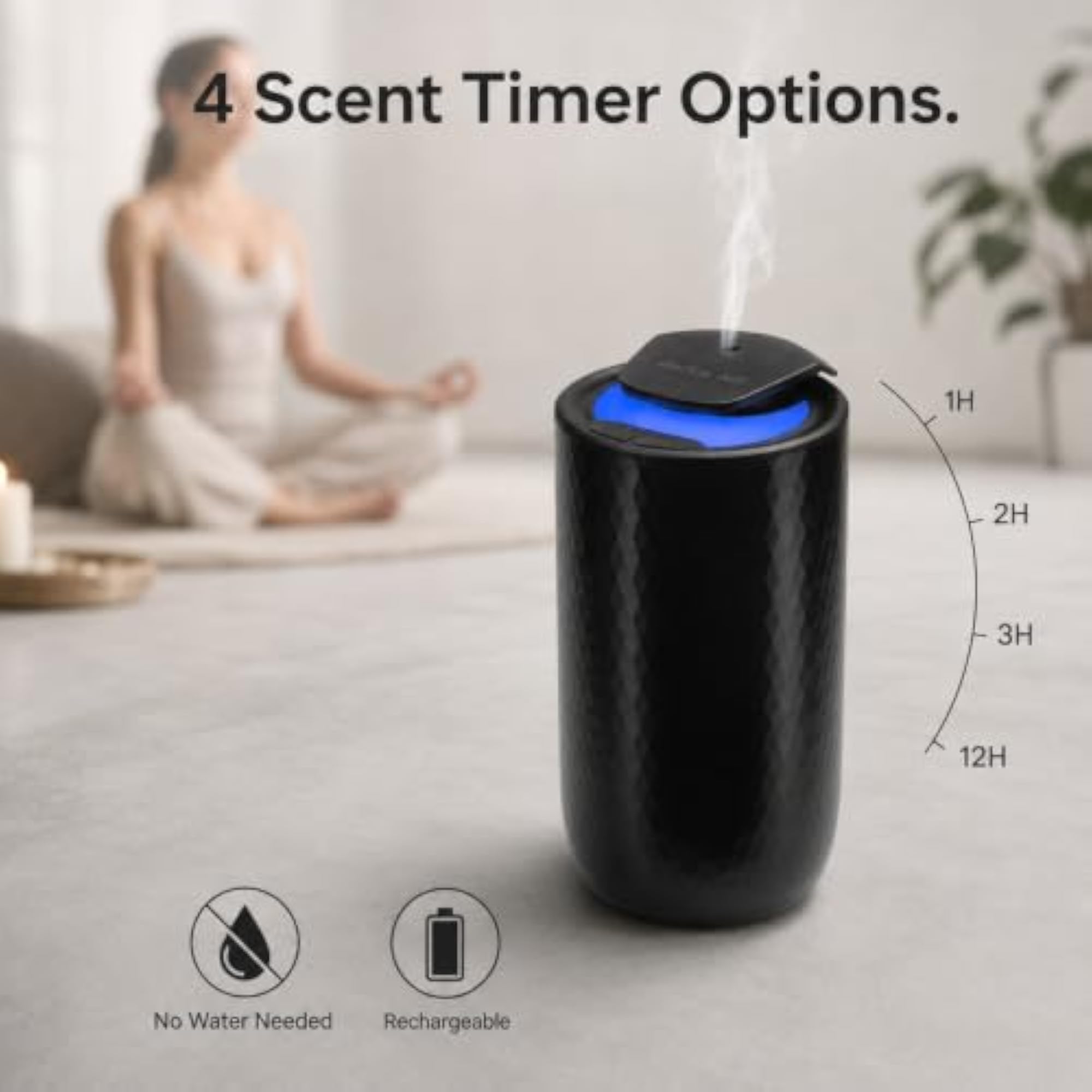 Waterless Essential Oil Diffuser, Portable Aromatherapy