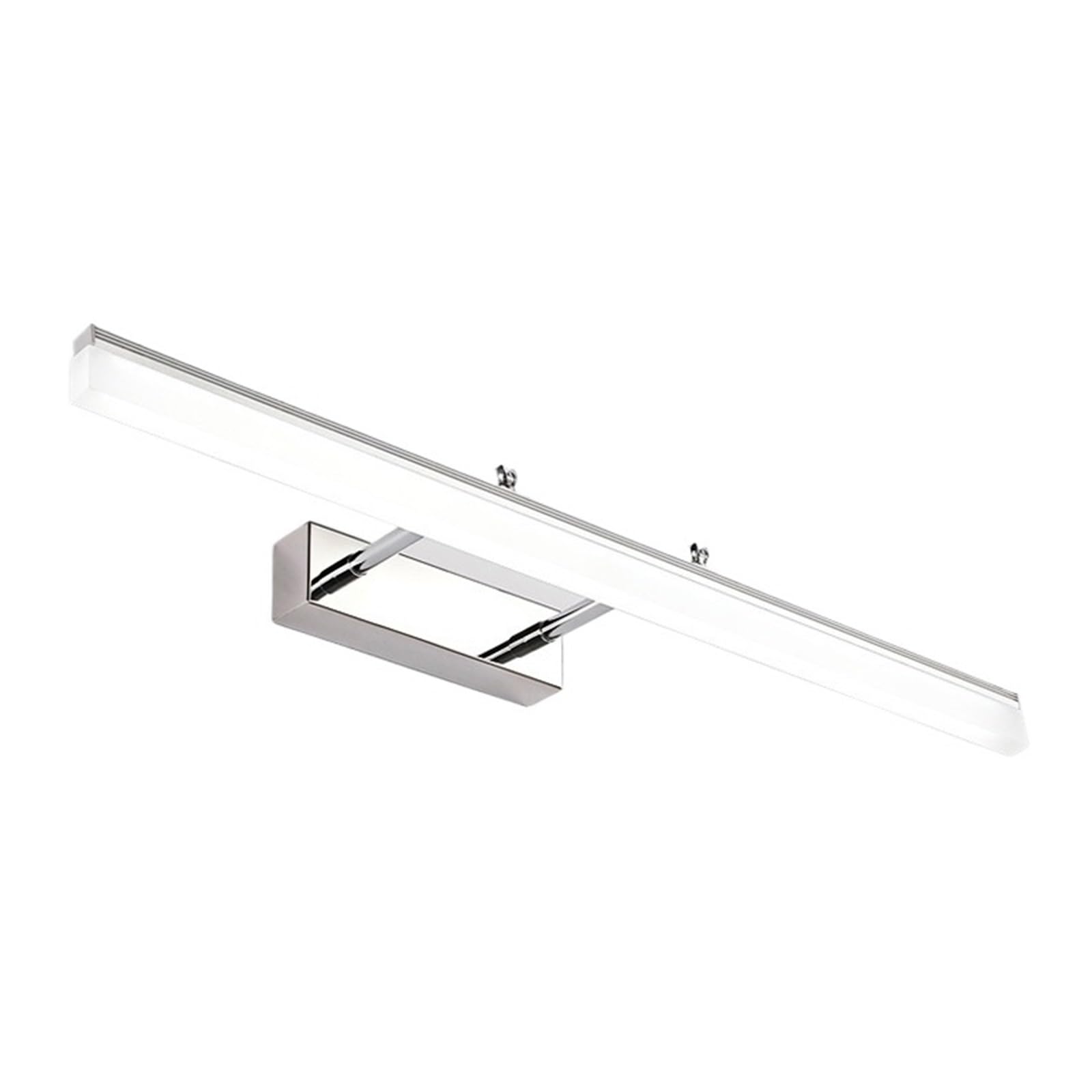 Lampa Lustrzana LED 40 Cm 12 W AC90-240 V Wodoodporna Nowoczesna Kosmetyczna Akrylowa Ścienna Do Lustra Łazienkowego Kinkietowa Wszechstronne zastosowanie(Silver,White)