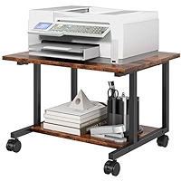 Livofloral Support D'imprimante Sous Le Bureau, 52 X 40 Cm, Table D' Imprimante Pour Bureau à Domicile, Chariot D'imprimante Avec Roues Et étagère De Rangement, Chariot D'imprimantes Industrielles