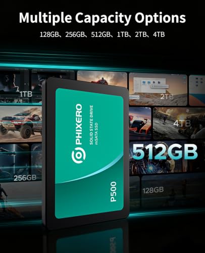 PHIXERO SATA SSD 512GB 3D NAND SATA Ⅲ 2.5 Inch Internal Solid State Drive for Laptop/Desktop PC/Mini PC - P500 - Image 5