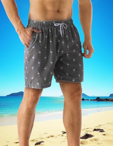 Men's Swimming Shorts Hawaiian Vintage Cool Board Shorts with Full Lining3