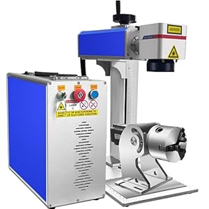 Furvveerr 20W Fiber Lasergraveerder Lasergraveermachine 150MM*150MM Laser Graveermachine Metaal Solid State Markeermachine voor Metaal Aluminium Staal Goud Zilver Sieraden hebben Ezcad Software (B)