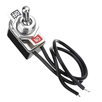 Powice Kippschalter 12V mit Verkabelung, MiniBoot 2-Poliger Schalter 12V, 6A120V/3A230V Schalter Geeignet für den Einbau in Häusern, Autos und Elektrogeräten