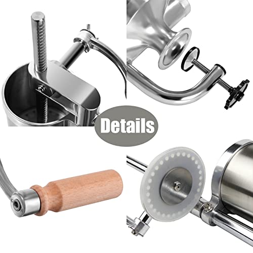 Joyeee Máquina de salsicha vertical de aço inoxidável para salsicha de 1,1 kg com 4 tamanhos de tubo