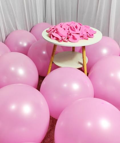Image of 90 Pack Pink Balloons 18 Inch Pink Latex Large Balloons - Various Party Decorations