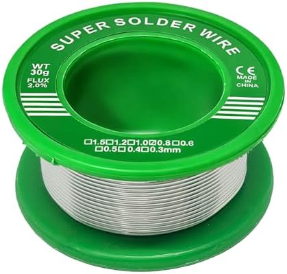 Alambre de Soldadura 0.8mm 30g Estaño de soldadura Electrónica con núcleo de colofonia Estaño Soldador para Reparación y Componentes Electrónicos
