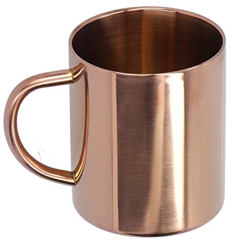 Copo de água com alça, talheres, copo de aço inoxidável, resistente à corrosão de camada dupla Escri