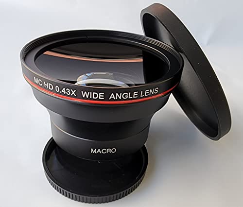 Super 0.43x Hi-Def Fisheye Lens for Canon EOS M5 M10 (49mm Compatible)
