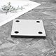 SG Store 2 Stück 304 Edelstahl-Ankerplatte, 100 x 100 x 8 mm, 240 geschliffene Edelstahlplatten, Edelstahlbleche