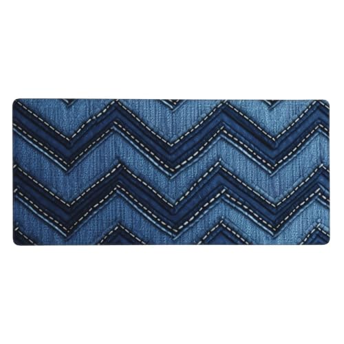 Tapis de souris de jeu bleu dégradé 90x40 cm avec base adhérente
