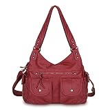 UBORSE Handtaschen Damen Weiches Kunstleder Umhängetasche Retro Ledertasche Vintage Schultertasche Hobo-Taschen Tragetasche Tote Crossbody Tasche Henkeltasche für Reisen Arbeit Einkaufen