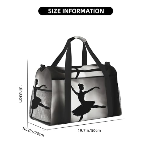 Ballerina Dance print Personal Item Bag Large Duffel Bag Travel Bag Weekender Bag Gym Bag Tote Duffel bag4