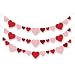KatchOn Valentines Day Decorations, Heart Banner - No DIY | Pack of 3 | Felt Heart Decoration | Valentines Garland | Pink and Red Garland