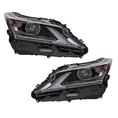 Image of TRQ 2 Piece Headlight Assembly Set Driver & Passenger Side Compatible with Lexus RX350 RX450h 2016-2019 RX350L 2018-2019 Canada Built Without Adaptive Headlights & Cold Weather Pkg LX2502173 LX2503173