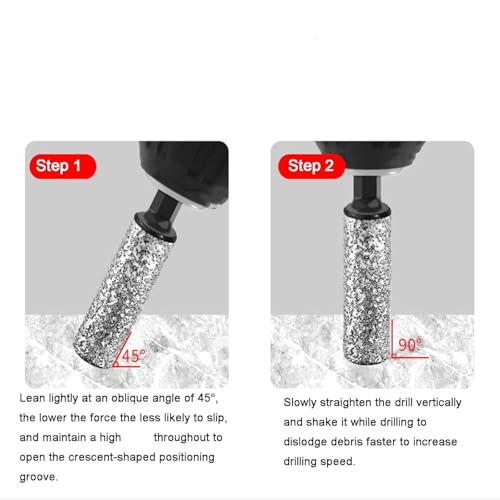 2-in-1 Hexagonal Shank Brazing Dry Drilling Hole Opener,Diamonds Cores Drill Bits,Diamond Hole Cutter Saw Kit,Porcelain Tile Drill Bit for Porcelain Tile, Glass, Marble (6+8+10 mm) 6 2-in-1 Hexagonal Shank Brazing Dry Drilling Hole Opener,Diamonds Cores Drill Bits,Diamond Hole Cutter Saw Kit,Porcelain Tile Drill Bit for Porcelain Tile, Glass, Marble (6+8+10 mm) - Image 6