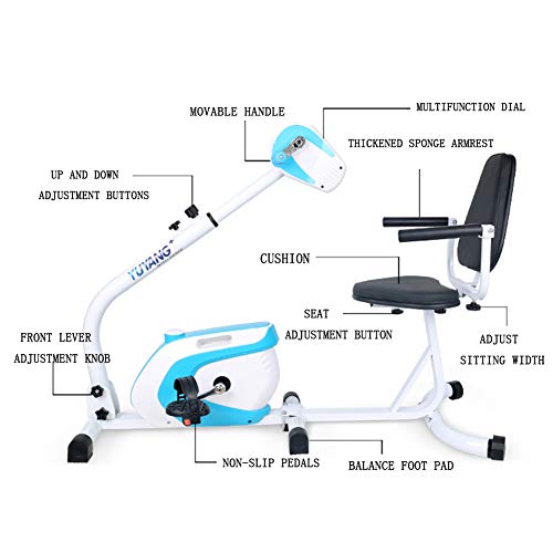 Image of Electric Rehab Exercise Bike Machine Powerful Rehab Bike Pedal Electric Trainer Electric Pedal Exerciser for Legs Arms and Knees (E) (F)