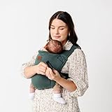 Happy! Haven Baby Carrier – Organic Cotton Blend, 7-35 lbs, Newborn to Toddler – Stretchy Ergonomic Cross-Back Soft Structured Carrier, Adjustable Fit