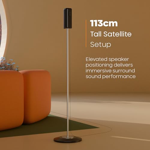 Image of Zebronics Juke BAR 9535 525W Soundbar, Dolby Audio, 5.1 CH Surround Sound, Floor-Stand Satellites, 16.51cm Subwoofer, 3 Driver Soundbar, HDMI ARC, Optical, BT v5.0, LED Display