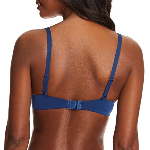 Maidenform Womens One Fab Fit Modern Demi Lightly Padded Convertible Underwire T-Shirt Dm7543 Bras, Navy Eclipse, 40Dd Us #TOP2