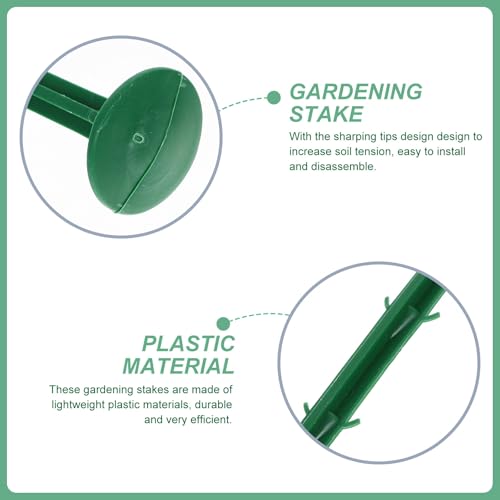 Piquets en plastique vert pour jardin NUOBESTY de fixation bâche 100 pcs - 8