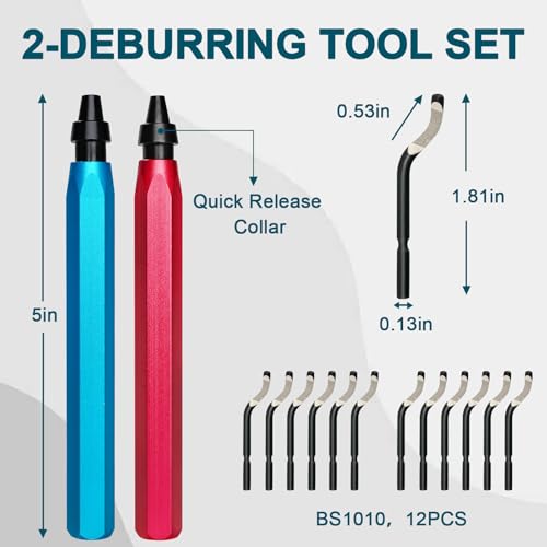 EyvirQic 2-Pack Deburring Tool Set
