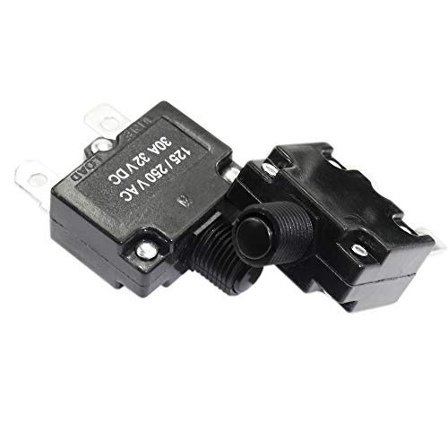 Fuzbaxy 10Pcs 30Amp Circuit Breakers With Push Button Reset With Quick Connect Terminals And Waterproof Button Cap #TOP7