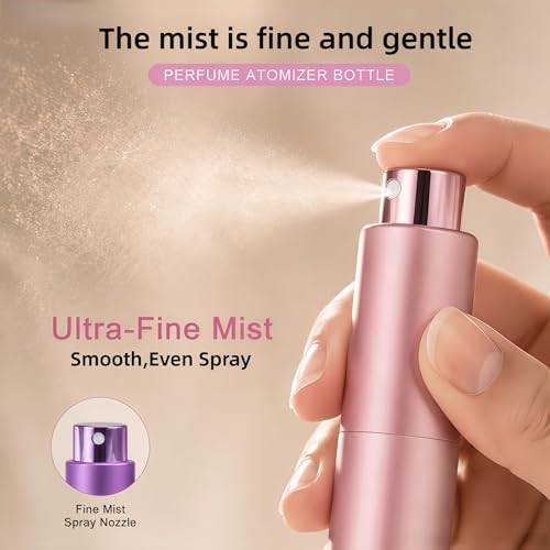 10ml Travel Perfume Bottle Refillable, Cologne Travel Bottle, Empty Atomizer Spray Dispenser, Portable Sprayer Travel Essentials for Men and Women (4Pcs Black) - Image 5