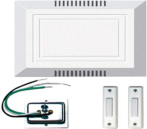 Craftmade C102L Builder Door Chime Kit with 2 Lighted Buttons, White