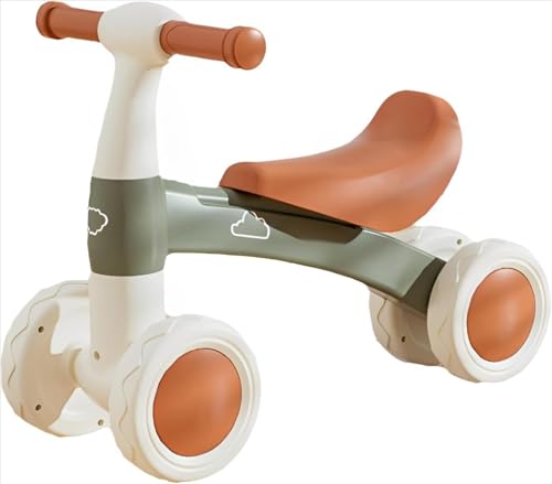 kxptso 子供用三輪車 キックバイク 乗り物 ベビー ペダル無し 超軽量 持ち運び便利 幼児用 乗用玩具 誕生日プレゼント 出産祝い おしゃれ おもちゃ かわいい (ブラウン)