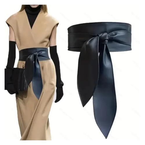 Women Wide Bow Belt Wide Belt Embellished Waist Wrap Coat Dress decoration Apparel Accessories for decoration2