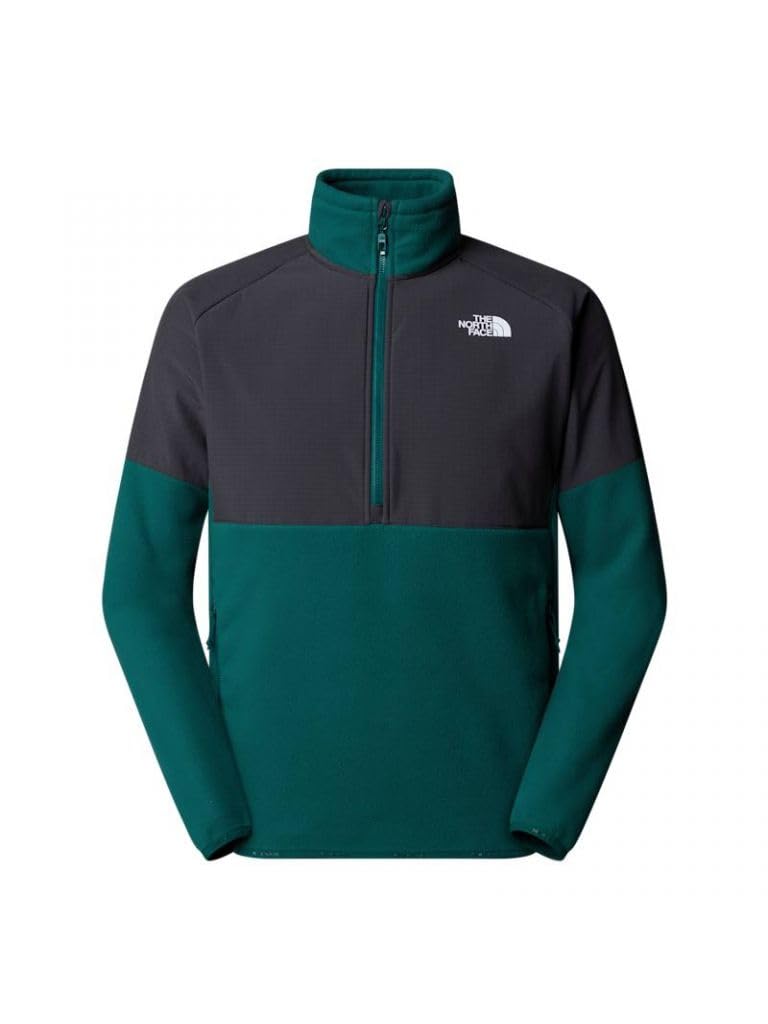 The North Face Men's Glacier Heavyweight 1/2 Zip Sweatshirt, Deep Nori/Asphalt Grey, S