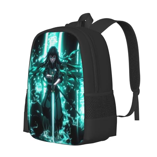 Muichiro Tokito Backpack,3d Print Laptop Backpack Lightweight Casual Daypack Bookbag Multi-Function Travel Backpack 16.5 In3