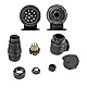 13 poliger Anhänger Stecker, Set mit Parking Cover, 13 pol Stecker nach ISO 11446 genormt, AHK Verbinder für 12 V Systeme, 13 Pin Hänger Stecker, 13 pol Stecker für 13 pol Steckdose, 7-13 pin Adapter