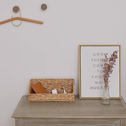 Storageworks Woven Wall Baskets For Storage, Water Hyacinth Baskets For Shelf, Wall Storage For Kitchen And Bathroom, Hanging Baskets For Organizing, 2 Pack #TOP5