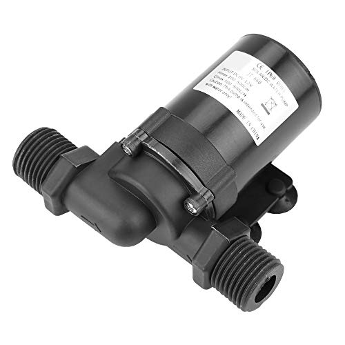 Eacam Bomba de Refuerzo, Bomba de Agua sin Escobillas CC 12 V 0-80 ℃, Alta Potencia, Ahorro de Energía, Larga Vida útil, bajo Nivel de Ruido, Fácil Instalación, Uso Anfibio, Fuerte