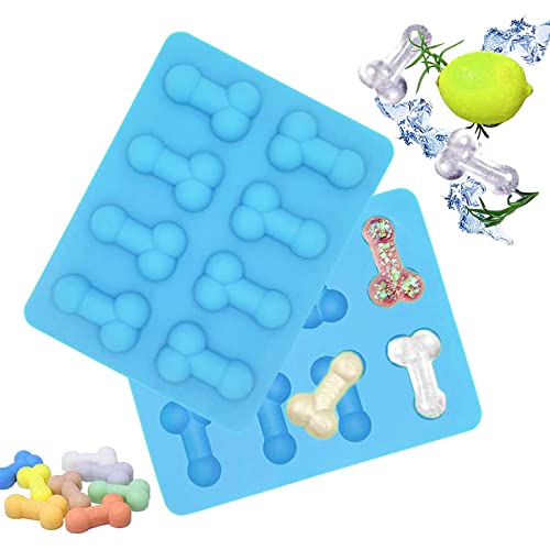 Molde para Cubos de Hielo de Silicona 2 Piezas Azul miniatura 1