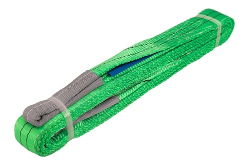 HEFFA Élingue de Levage Sangle Textile avec Boucles renforcées 4 m 60 mm 2 tonnes capacité de Charge Polyester PES Haute résistance Coefficient de sécurité 7:1 Norme en 1492-1 pour manutention – vue 5