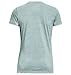 Under Armour Womens Tech V-Neck Twist Short-Sleeve T-Shirt, (781) Opal Green/White/Metallic Silver, X-Small