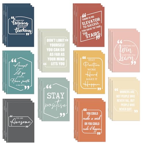 Fulmoon 100 Pcs Mini Notebook Bulk Small Inspirational Notepads Pocket Motivational Lined Inspiring Journals Bulk for Women Nurse Teacher Social Worker Mental Health Employee Volunteer (Multicolor)